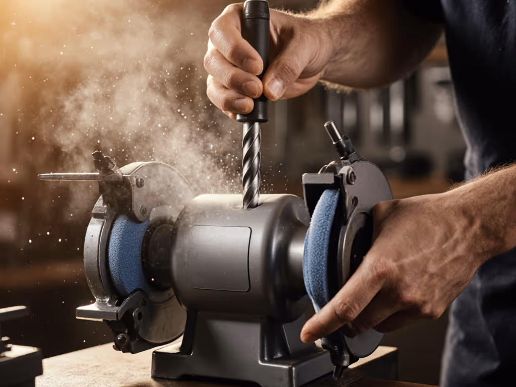 sharpening_drill_bit_on_bench_grinder_with_water_coolant
