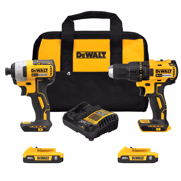 DEWALT 20V MAX Cordless Drill & Impact Driver Combo Kit (DCK277D2)