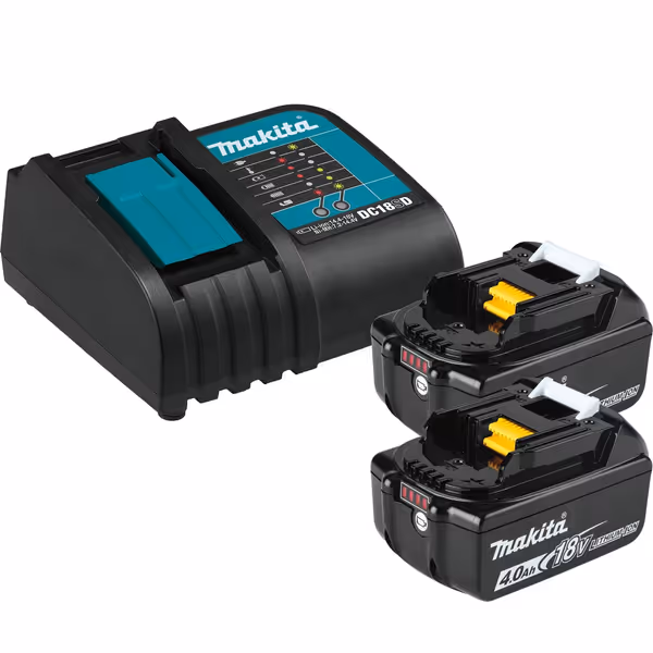 Makita BL1840BSC2 18V LXT® Lithium-Ion Battery and Charger Starter Pack (4.0Ah)